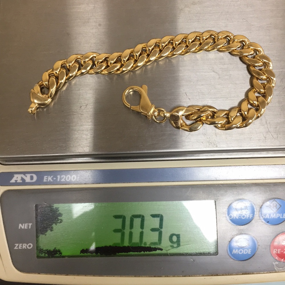 NEW 14k  gold  Cuban bracelet - Picture 5 of 5
